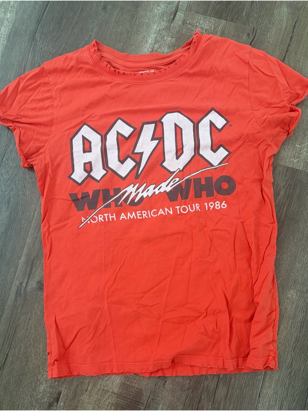 Recycled Karma Red AC/DC Graphic Short Sleeve Tee
